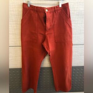 Big Bud Press Rust Red Cropped Work Pant